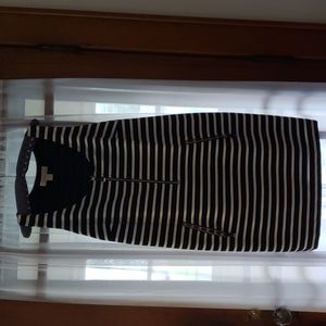 SLEEVELESS BLACK & WHITE STRIPED MICHAEL KORS DRESS SZ XL